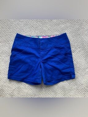 Copper Key Royal Blue Cotton Blend Bermuda Shorts